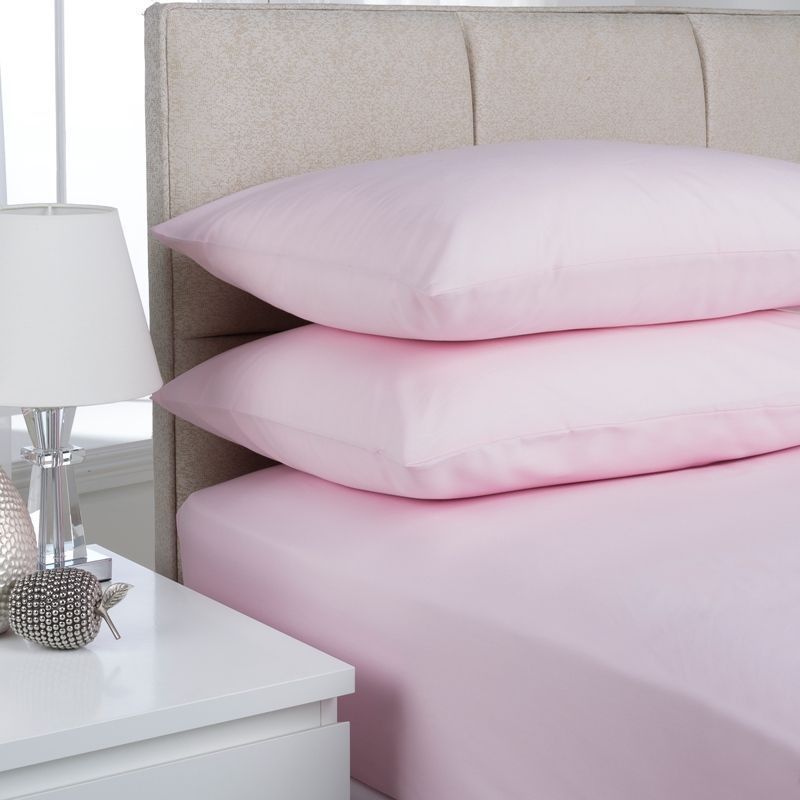 Plain Dyed Single Bed Flat Sheet Pink